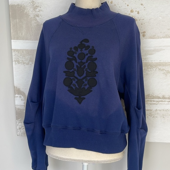 Free People Tops - FP Movement Logo Mockneck Sweatshirt Blue